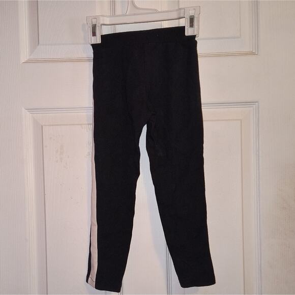 Zara Kids Black Viscose Straight Leg Ponte Trousers Pants White Side Stripes 6 - Picture 8 of 8